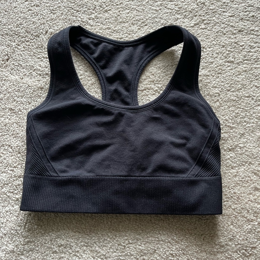 All in motion sports bra black seamless Racerback bra pullover light yoga